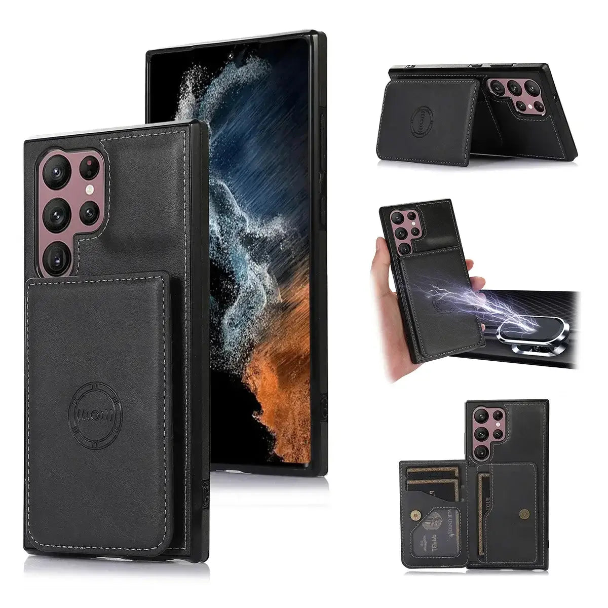 Buy Caseles Leather Wallet Case for Galaxy with 4 Card Holder, RFID Protection & Car Mount Ready, MALACHI at Caseles-Samsung Galaxy S25 Ultra, Brown