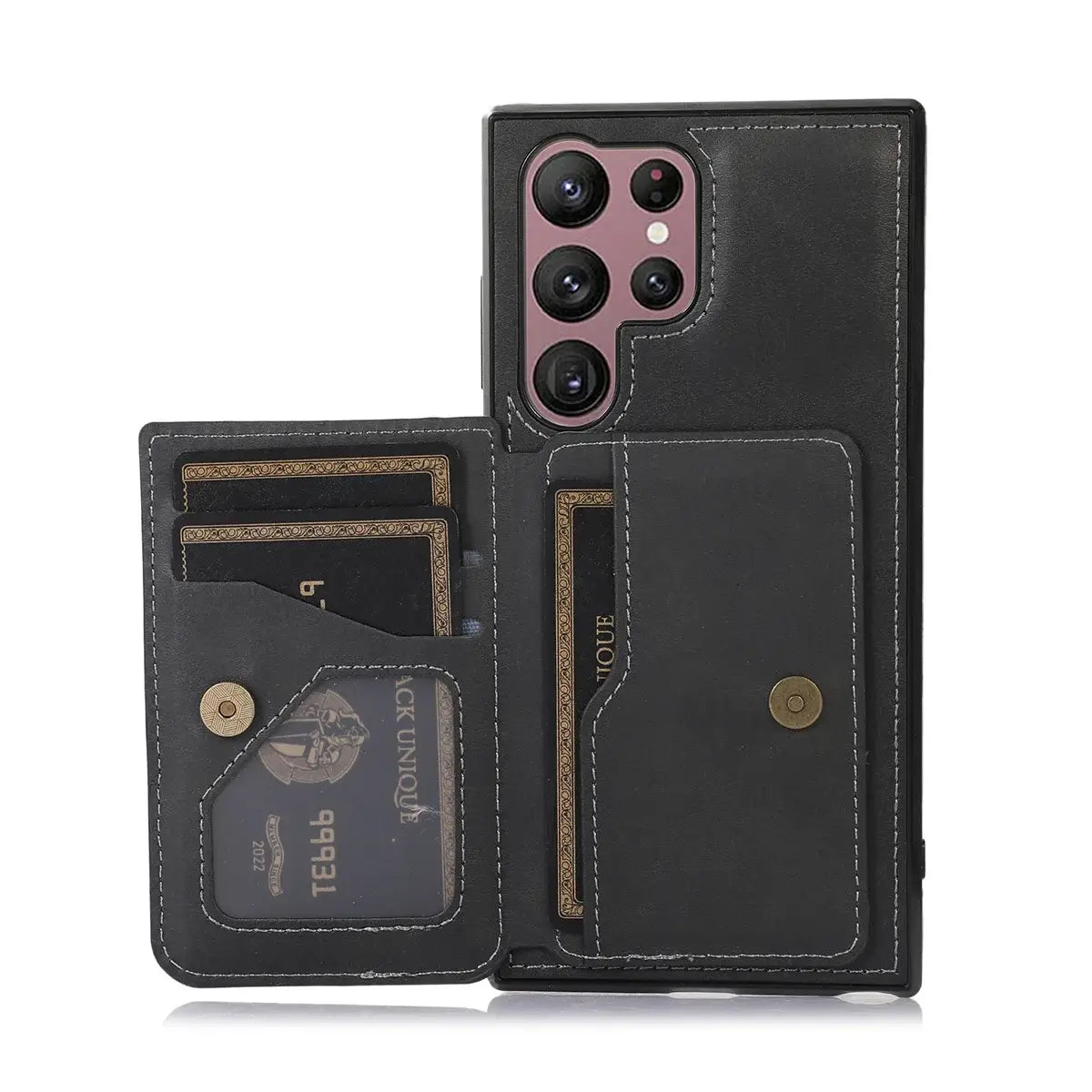 Buy Caseles Leather Wallet Case for Galaxy with 4 Card Holder, RFID Protection & Car Mount Ready, MALACHI at Caseles-Samsung Galaxy S25 Ultra, Brown