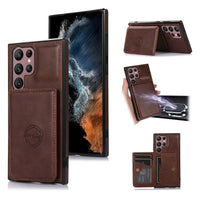 Buy Caseles Leather Wallet Case for Galaxy with 4 Card Holder, RFID Protection & Car Mount Ready, MALACHI at Caseles-Samsung Galaxy S25 Ultra, Brown