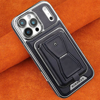 Buy Full Coverage Protection, Leather Phone case, Phone Stander, Card Holder Wallet Case - MALCOLM at Caseles-iPhone 17 Pro Max, Malcolm-Brown