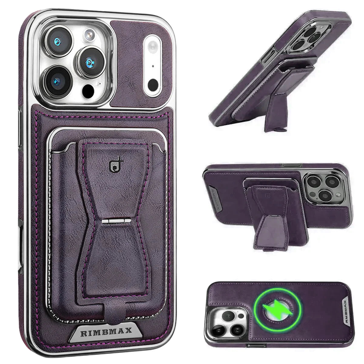 Buy Full Coverage Protection, Leather Phone case, Phone Stander, Card Holder Wallet Case - MALCOLM at Caseles-iPhone 17 Pro Max, Malcolm-Brown