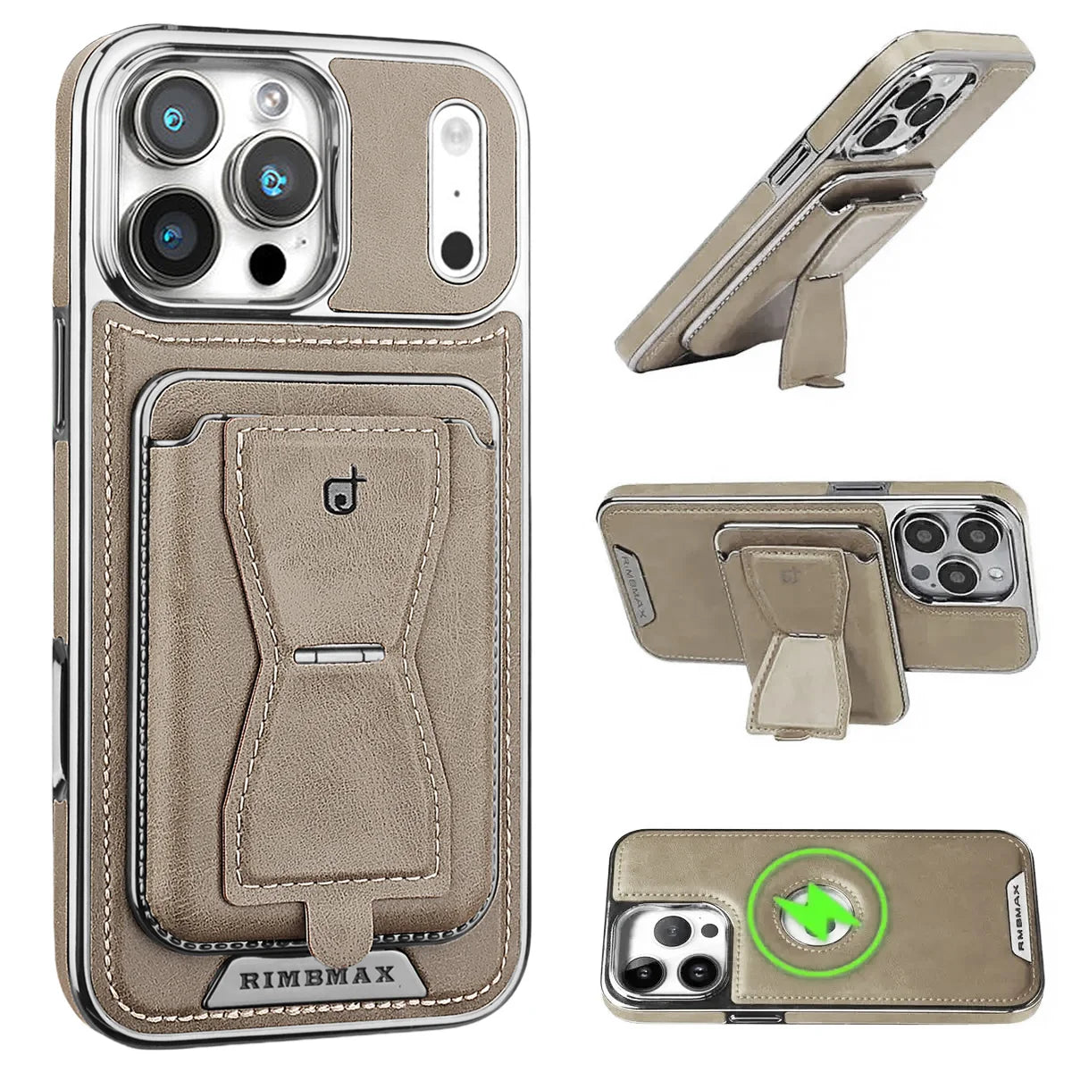 Buy Full Coverage Protection, Leather Phone case, Phone Stander, Card Holder Wallet Case - MALCOLM at Caseles-iPhone 17 Pro Max, Malcolm-Brown