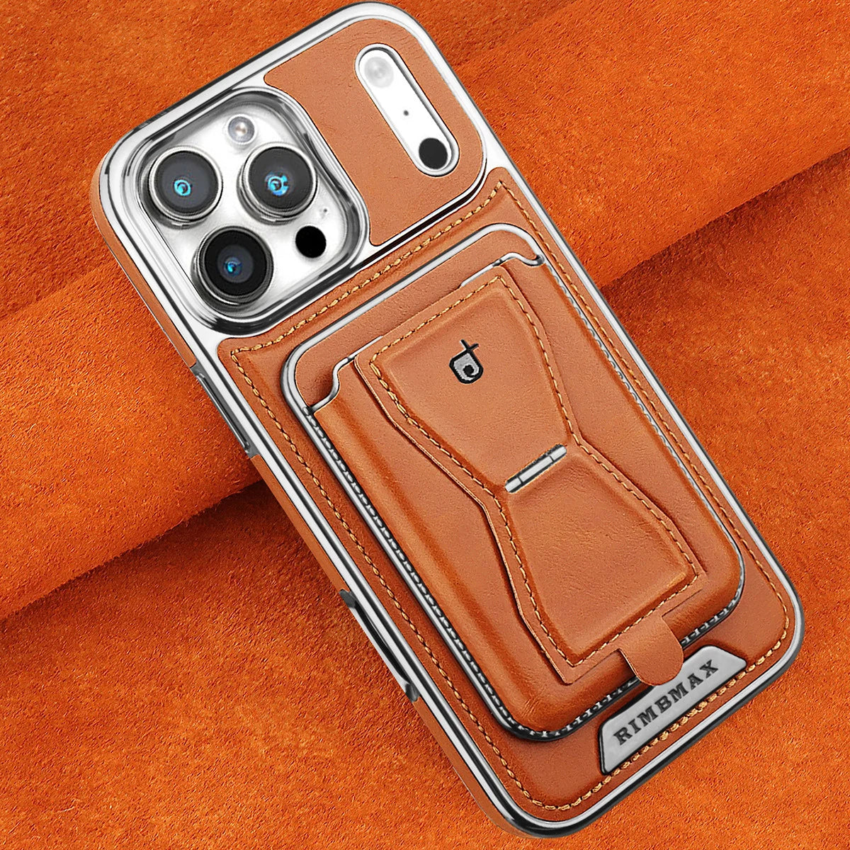 Buy Full Coverage Protection, Leather Phone case, Phone Stander, Card Holder Wallet Case - MALCOLM at Caseles-iPhone 17 Pro Max, Malcolm-Brown