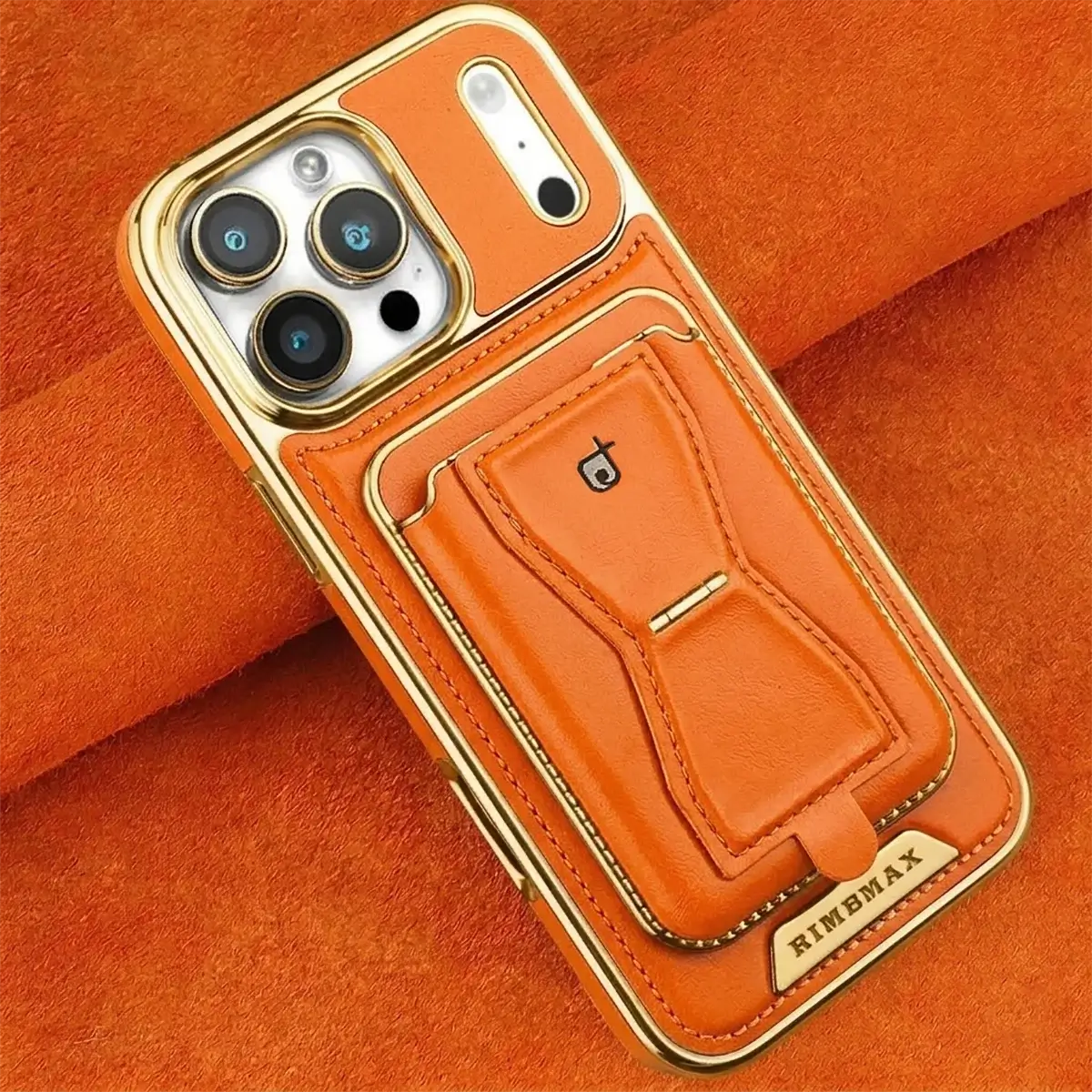 Buy Full Coverage Protection, Leather Phone case, Phone Stander, Card Holder Wallet Case - MALCOLM at Caseles-iPhone 17 Pro Max, Malcolm-Brown