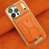 Buy Full Coverage Protection, Leather Phone case, Phone Stander, Card Holder Wallet Case - MALCOLM at Caseles-iPhone 17 Pro Max, Malcolm-Brown