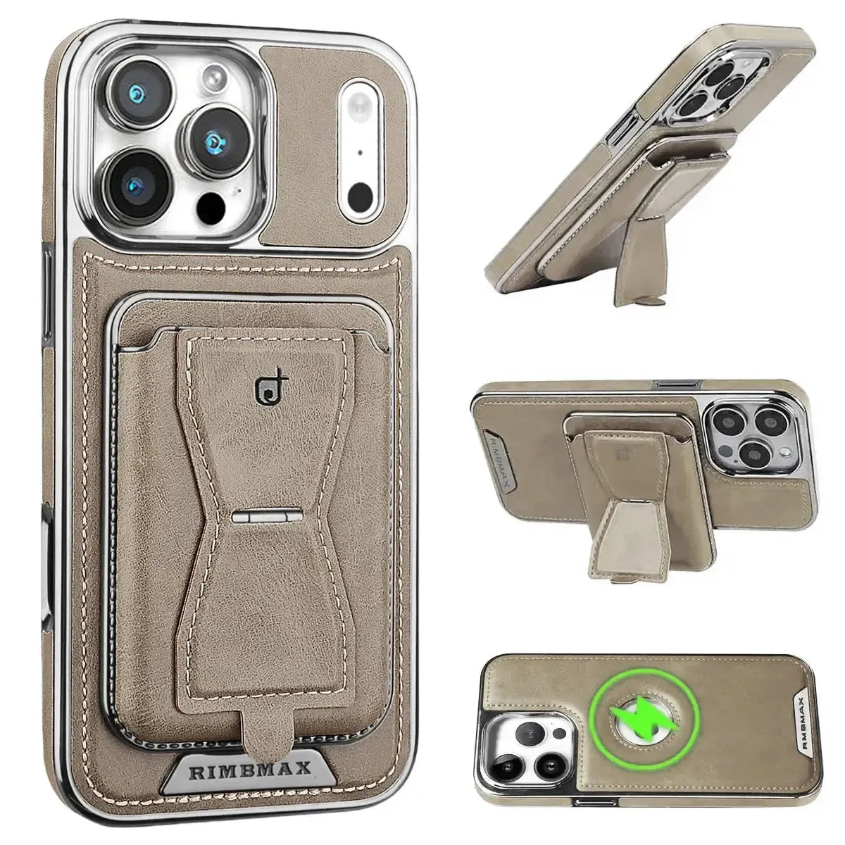 Buy Full Coverage Protection, Leather Phone case, Phone Stander, Card Holder Wallet Case - MALCOLM at Caseles-iPhone 17 Pro Max, Malcolm-Brown