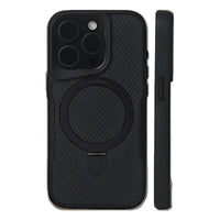 Buy Magnetic Shockproof iPhone Case with 360° Rotatable Invisible Ring Stand, Slim Armor Design Compatible with MagSafe - MASON at Caseles-iPhone 16 Pro Max, Black