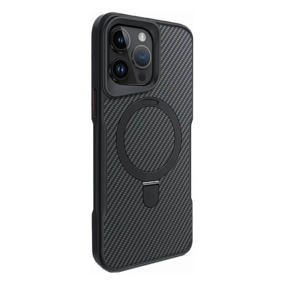 Buy Magnetic Shockproof iPhone Case with 360° Rotatable Invisible Ring Stand, Slim Armor Design Compatible with MagSafe - MASON at Caseles-iPhone 17 Pro Max, Black