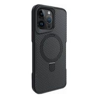 Buy Magnetic Shockproof iPhone Case with 360° Rotatable Invisible Ring Stand, Slim Armor Design Compatible with MagSafe - MASON at Caseles-iPhone 17 Pro Max, Black