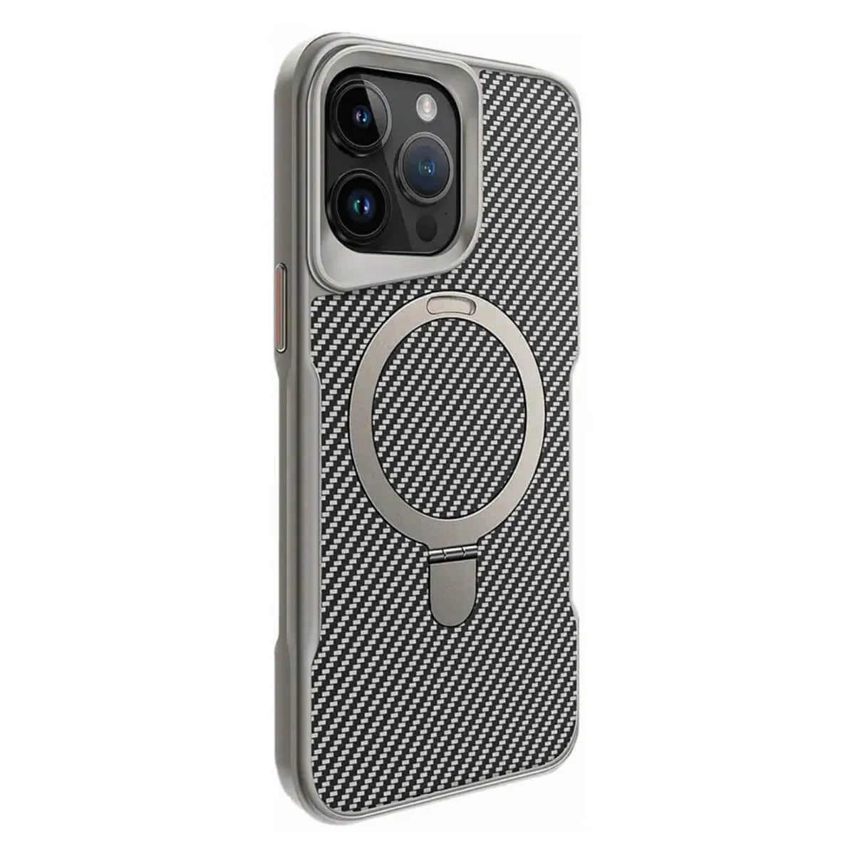 Buy Magnetic Shockproof iPhone Case with 360° Rotatable Invisible Ring Stand, Slim Armor Design Compatible with MagSafe - MASON at Caseles-iPhone 17 Pro Max, Black