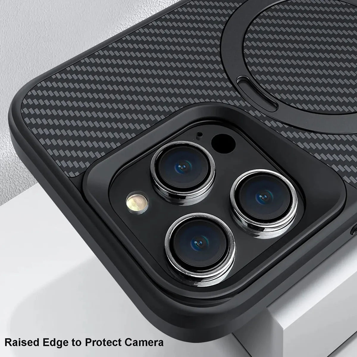 Buy Magnetic Shockproof iPhone Case with 360° Rotatable Invisible Ring Stand, Slim Armor Design Compatible with MagSafe - MASON at Caseles-iPhone 17 Pro Max, Black