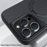 Buy Magnetic Shockproof iPhone Case with 360° Rotatable Invisible Ring Stand, Slim Armor Design Compatible with MagSafe - MASON at Caseles-iPhone 17 Pro Max, Black