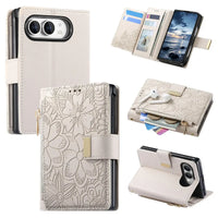 Buy Vegan Leather Flip Case with Multi-Card Slots, Zipper Pocket, Hands-Free Kickstand & Drop-Resistant Defense - MAVE at Caseles-iPhone Ultra, Beige