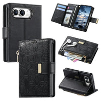 Buy Vegan Leather Flip Case with Multi-Card Slots, Zipper Pocket, Hands-Free Kickstand & Drop-Resistant Defense - MAVE at Caseles-iPhone Ultra, Black