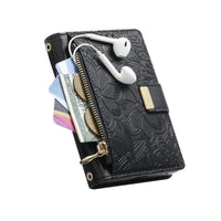 Buy Vegan Leather Flip Case with Multi-Card Slots, Zipper Pocket, Hands-Free Kickstand & Drop-Resistant Defense - MAVE at Caseles-iPhone Ultra, Purple