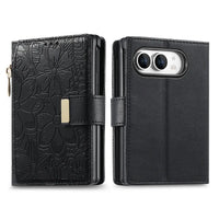 Buy Vegan Leather Flip Case with Multi-Card Slots, Zipper Pocket, Hands-Free Kickstand & Drop-Resistant Defense - MAVE at Caseles-iPhone Ultra, Purple