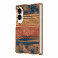 Buy Luxury Electroplated Frame Case with Kevlar-Weave Texture, Strong Magnetic Array & Built-In 360° Screen Protection - MAX at Caseles-Samsung Galaxy Z Fold 8, Brown
