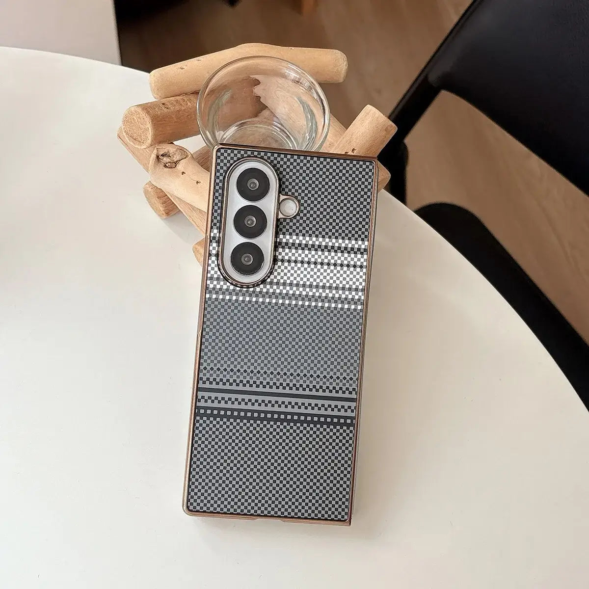 Buy Luxury Electroplated Frame Case with Kevlar-Weave Texture, Strong Magnetic Array & Built-In 360° Screen Protection - MAX at Caseles-Samsung Galaxy Z Fold 8 Ultra, Green