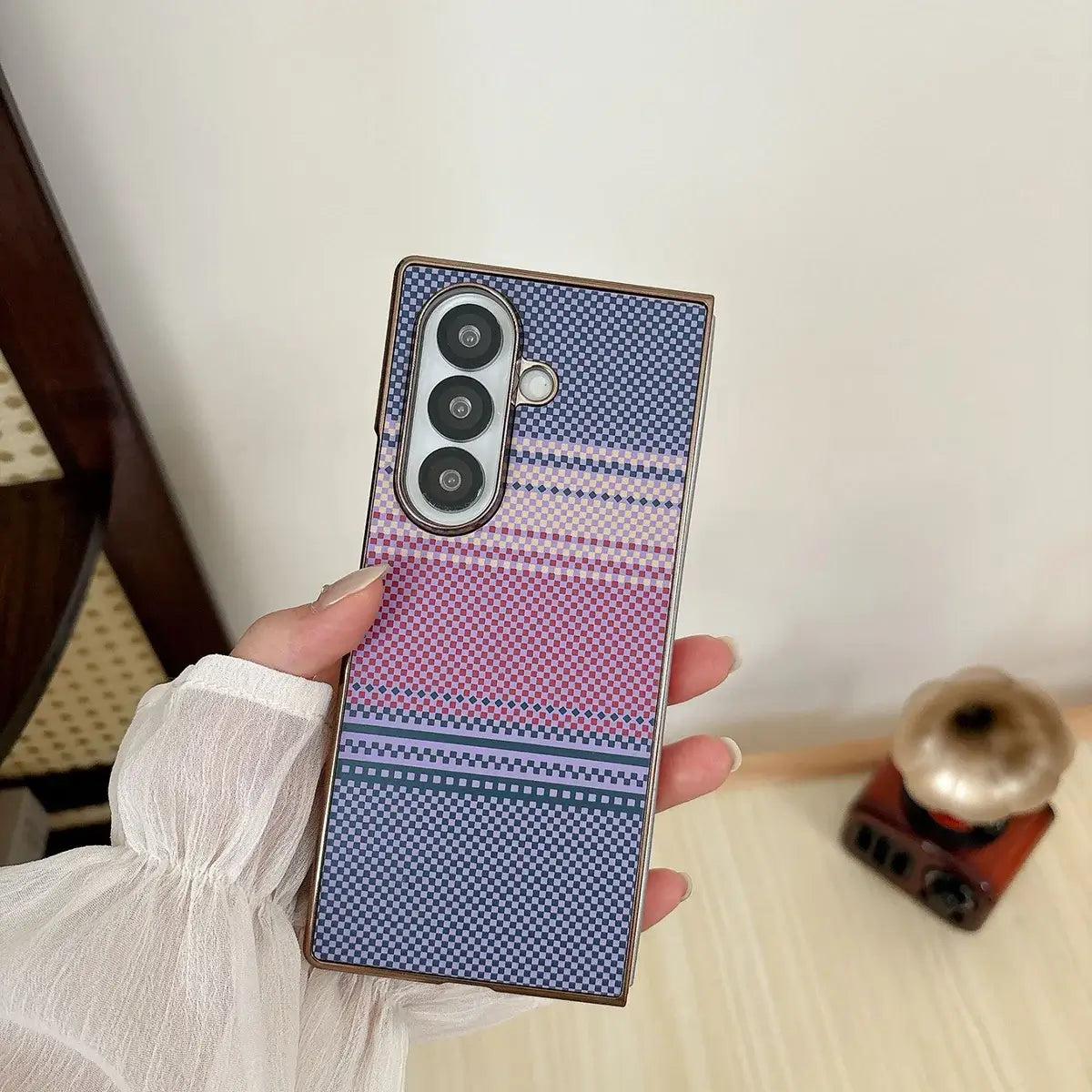 Buy Luxury Electroplated Frame Case with Kevlar-Weave Texture, Strong Magnetic Array & Built-In 360° Screen Protection - MAX at Caseles-Samsung Galaxy Z Fold 8 Ultra, Green