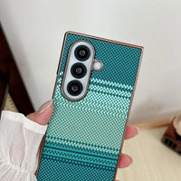 Buy Luxury Electroplated Frame Case with Kevlar-Weave Texture, Strong Magnetic Array & Built-In 360° Screen Protection - MAX at Caseles-Samsung Galaxy Z Fold 8 Ultra, Green