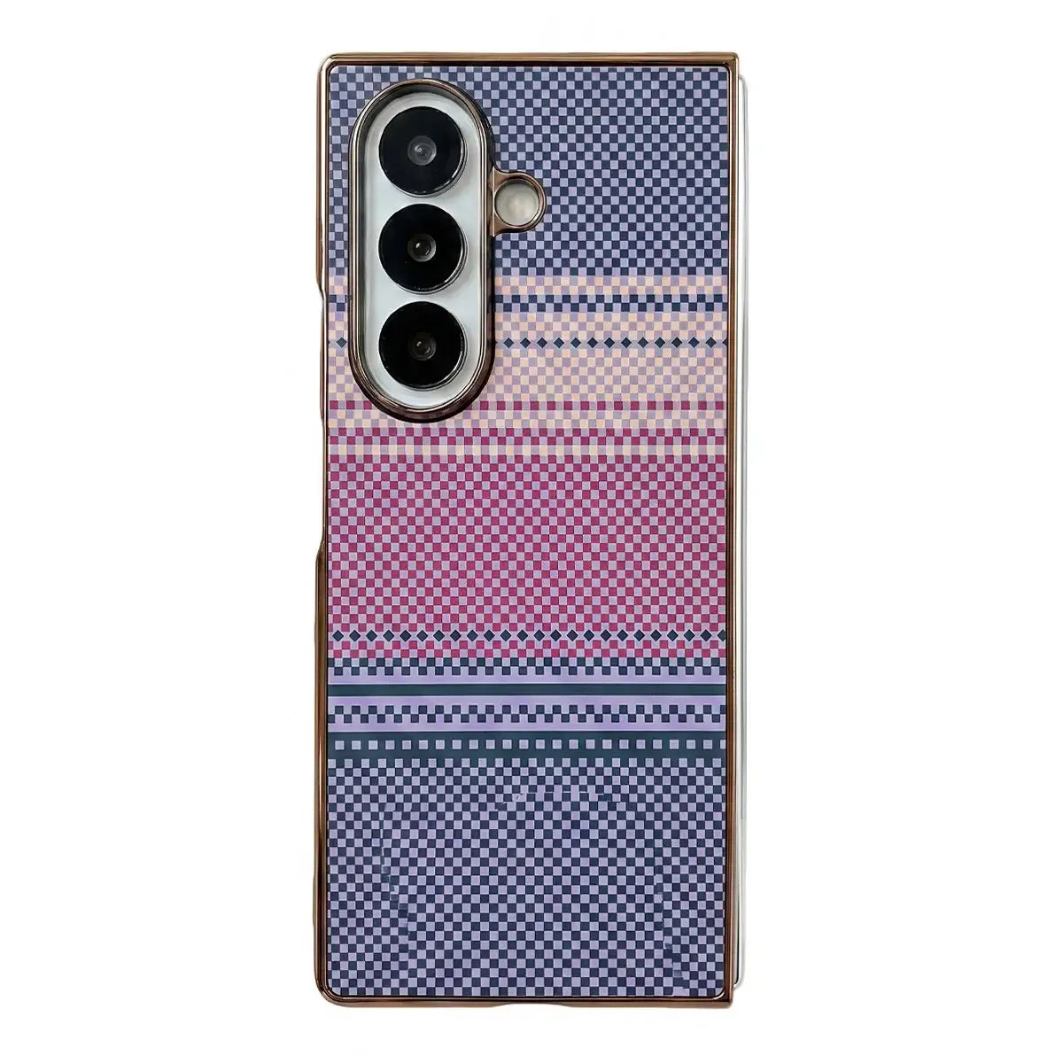Buy Luxury Electroplated Frame Case with Kevlar-Weave Texture, Strong Magnetic Array & Built-In 360° Screen Protection - MAX at Caseles-Samsung Galaxy Z Fold 8 Ultra, Purple