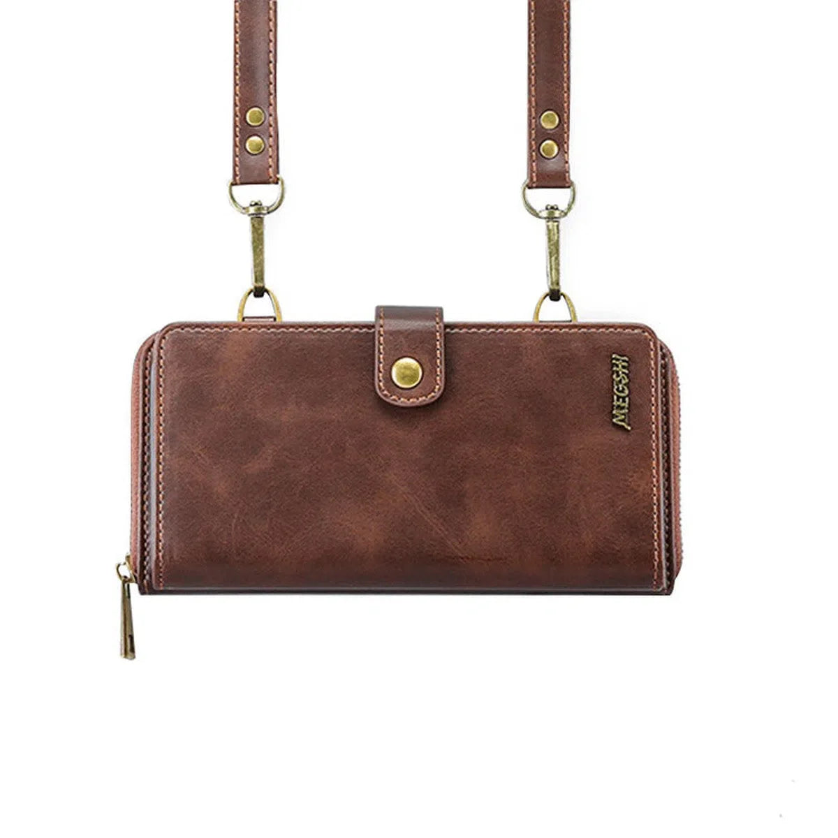 Buy Classic Crossbody Detachable Magnetic Wallet Phone Case For Pixel Phone, High Capacity with Strap - MELON at Caseles-Google Pixel 9 Pro XL, Melon-Brown