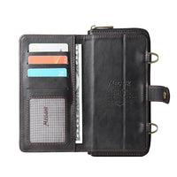 Buy Classic Crossbody Detachable Magnetic Wallet Phone Case For Pixel Phone, High Capacity with Strap - MELON at Caseles-Google Pixel 9 Pro XL, Melon-Brown