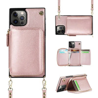 Buy Classic Crossbody Wallet Phone Case, Premium Leather, Credit Card Holder, Zipper Pocket Purse Handbag, Kickstand Shockproof Case - MIREYA at Caseles-iPhone 17 Pro Max, Mireya-Black