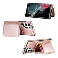 Buy Classic Crossbody Wallet Phone Case, Premium Leather, Credit Card Holder, Zipper Pocket Purse Handbag, Kickstand Shockproof Case - MOHINI at Caseles-Samsung Galaxy S25 Ultra, Mohini-Purple