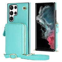 Buy Classic Crossbody Wallet Phone Case, Premium Leather, Credit Card Holder, Zipper Pocket Purse Handbag, Kickstand Shockproof Case - MOHINI at Caseles-Samsung Galaxy S25 Ultra, Mohini-Purple