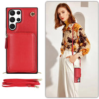 Buy Classic Crossbody Wallet Phone Case, Premium Leather, Credit Card Holder, Zipper Pocket Purse Handbag, Kickstand Shockproof Case - MOHINI at Caseles-Samsung Galaxy S25 Ultra, Mohini-Purple