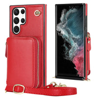 Buy Classic Crossbody Wallet Phone Case, Premium Leather, Credit Card Holder, Zipper Pocket Purse Handbag, Kickstand Shockproof Case - MOHINI at Caseles-Samsung Galaxy S25 Ultra, Mohini-Purple