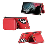 Buy Classic Crossbody Wallet Phone Case, Premium Leather, Credit Card Holder, Zipper Pocket Purse Handbag, Kickstand Shockproof Case - MOHINI at Caseles-Samsung Galaxy S25 Ultra, Mohini-Purple