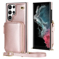 Buy Classic Crossbody Wallet Phone Case, Premium Leather, Credit Card Holder, Zipper Pocket Purse Handbag, Kickstand Shockproof Case - MOHINI at Caseles-Samsung Galaxy S25 Ultra, Mohini-Purple
