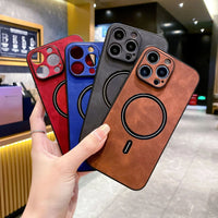 Buy Caseles MagSafe-compatible Ultra-Soft Nappa Leather with SnapLock Technology,Nappa at Caseles-iPhone 16 Pro Max, Brown