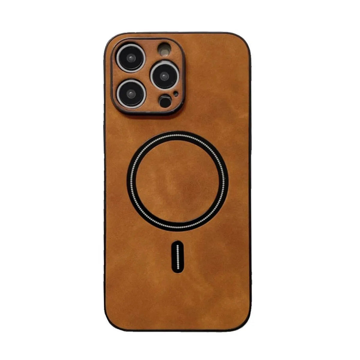 Buy Caseles MagSafe-compatible Ultra-Soft Nappa Leather with SnapLock Technology,Nappa at Caseles-iPhone 16 Pro Max, Brown