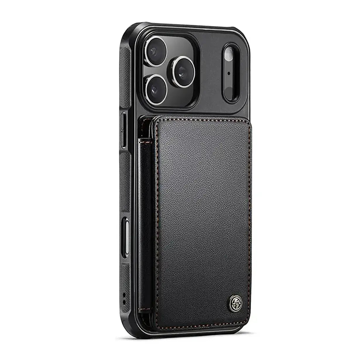 Buy Leather Flip Folio Phone Wallet Case, Magnetic Snap & RFID Blocking Card Slots, Kickstand Shockproof Protective Cover - NASH at Caseles-iPhone 17 Pro Max, Nash-Black