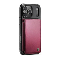 Buy Leather Flip Folio Phone Wallet Case, Magnetic Snap & RFID Blocking Card Slots, Kickstand Shockproof Protective Cover - NASH at Caseles-iPhone 17 Pro Max, Nash-Black