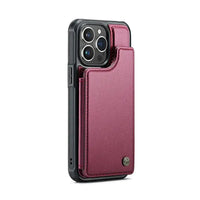 Buy Leather Flip Folio Phone Wallet Case, Magnetic Snap & RFID Blocking Card Slots, Kickstand Shockproof Protective Cover - NASH at Caseles-iPhone 17 Pro Max, Nash-Black