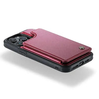 Buy Leather Flip Folio Phone Wallet Case, Magnetic Snap & RFID Blocking Card Slots, Kickstand Shockproof Protective Cover - NASH at Caseles-iPhone 17 Pro Max, Nash-Black