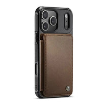 Buy Leather Flip Folio Phone Wallet Case, Magnetic Snap & RFID Blocking Card Slots, Kickstand Shockproof Protective Cover - NASH at Caseles-iPhone 17 Pro Max, Nash-Black