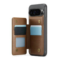 Buy Leather Flip Folio Phone Wallet Case, Magnetic Snap & RFID Blocking Card Slots, Kickstand Shockproof Protective Cover - NASHUA at Caseles-Google Pixel 10 Pro XL, Nash-Black