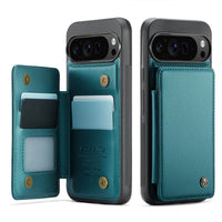 Buy Leather Flip Folio Phone Wallet Case, Magnetic Snap & RFID Blocking Card Slots, Kickstand Shockproof Protective Cover - NASHUA at Caseles-Google Pixel 10 Pro XL, Nash-Black