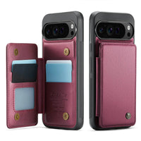 Buy Leather Flip Folio Phone Wallet Case, Magnetic Snap & RFID Blocking Card Slots, Kickstand Shockproof Protective Cover - NASHUA at Caseles-Google Pixel 10 Pro XL, Nash-Black