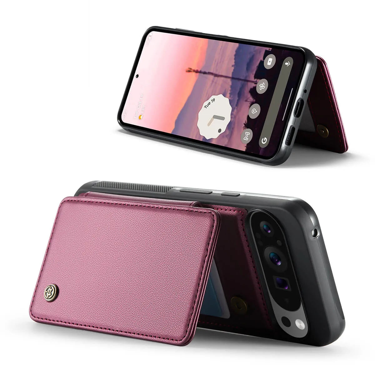 Buy Leather Flip Folio Phone Wallet Case, Magnetic Snap & RFID Blocking Card Slots, Kickstand Shockproof Protective Cover - NASHUA at Caseles-Google Pixel 10 Pro XL, Nash-Black