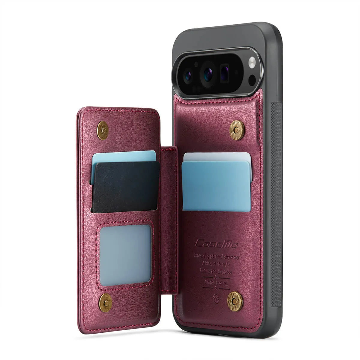 Buy Leather Flip Folio Phone Wallet Case, Magnetic Snap & RFID Blocking Card Slots, Kickstand Shockproof Protective Cover - NASHUA at Caseles-Google Pixel 10 Pro XL, Nash-Black