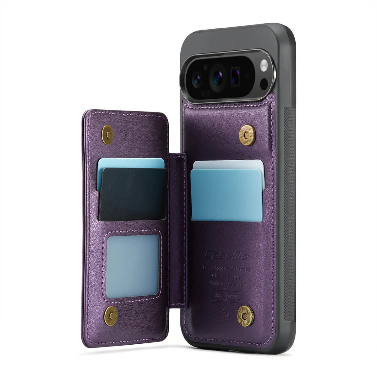 Buy Leather Flip Folio Phone Wallet Case, Magnetic Snap & RFID Blocking Card Slots, Kickstand Shockproof Protective Cover - NASHUA at Caseles-Google Pixel 10 Pro XL, Nash-Black