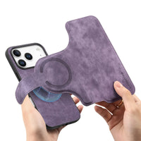 Buy Retro Magnetic Wallet Case, Support Magsafe, Detachable 2in1 Folio Flip Cover, with Card Slots - Nelson at Caseles-iPhone 17 Pro Max, Black