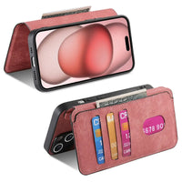 Buy Retro Magnetic Wallet Case, Support Magsafe, Detachable 2in1 Folio Flip Cover, with Card Slots - Nelson at Caseles-iPhone 17 Pro Max, Black