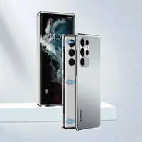 Buy Samsung Galaxy Magnetic Aluminum Metal Frame Phone Case - NOAH at Caseles-Samsung Galaxy S25 Ultra, Noah-Silver